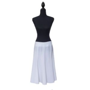 WHITE SUMMER KNEE-LENGTH SKIRT ( SIZE   M)